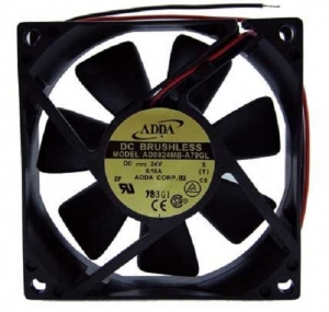 micro ventilador cooler 80x80x25mm 24v 0,10a 2 fios 2440rpm adda AD0824MB-A70GL DUPLO ROLAM