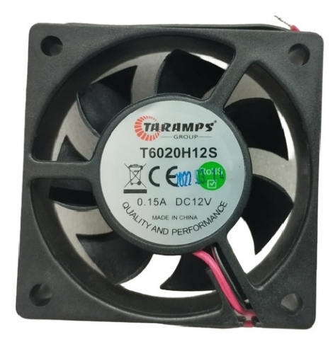 MICRO VENTILADOR cooler 60X60X20MM 12V 0,15A 2 FIOS TARAMPS T6020H12S BUCHA