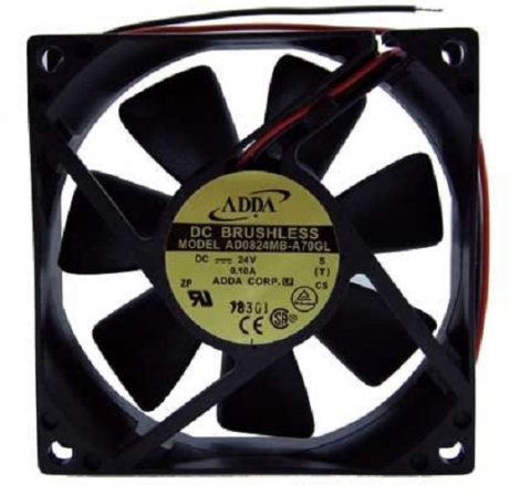 micro ventilador cooler 80x80x25mm 24v 0,10a 2 fios 2440rpm adda AD0824MB-A70GL DUPLO ROLAM